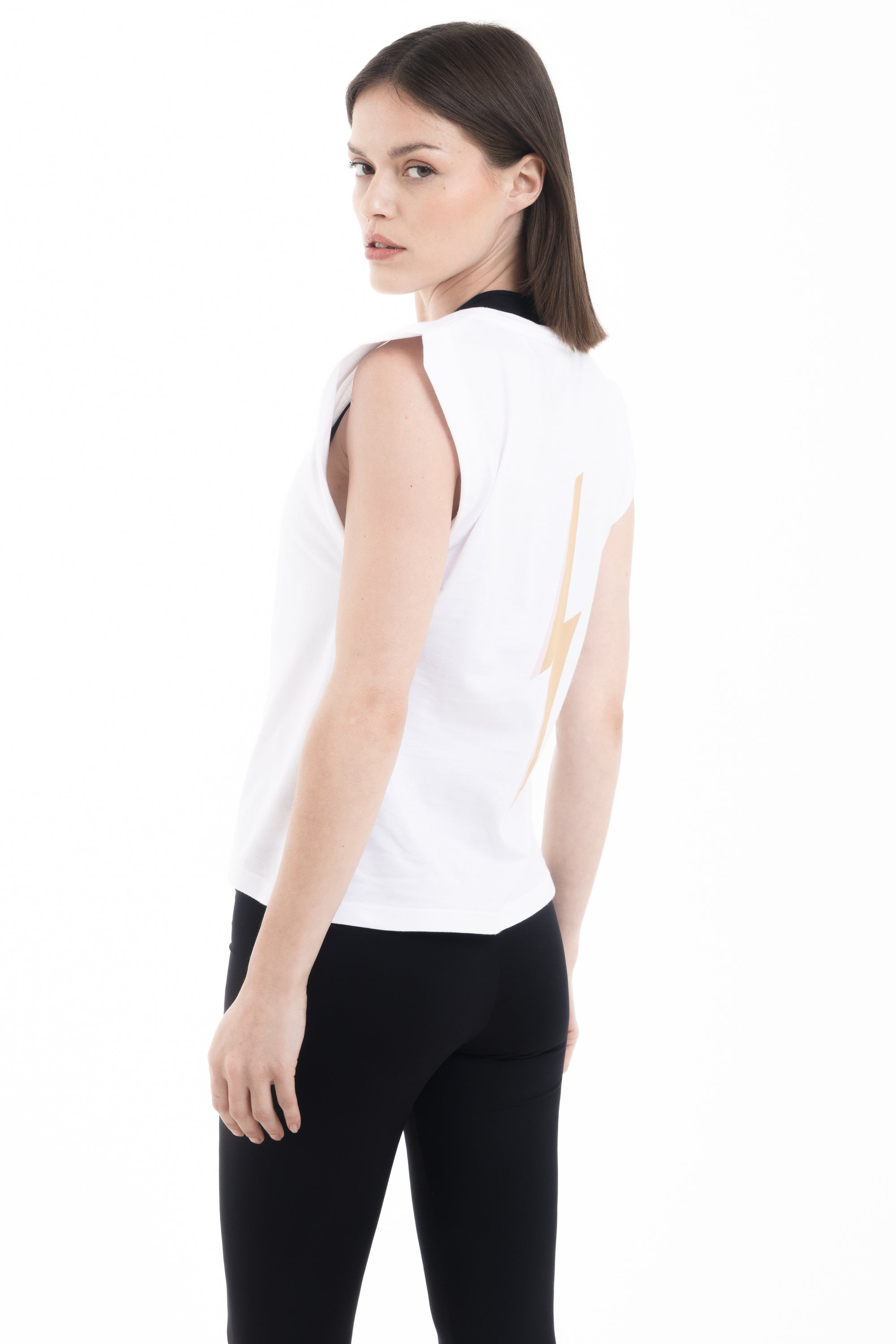 T-shirt blanc COTTIEL YOGA/ROSA